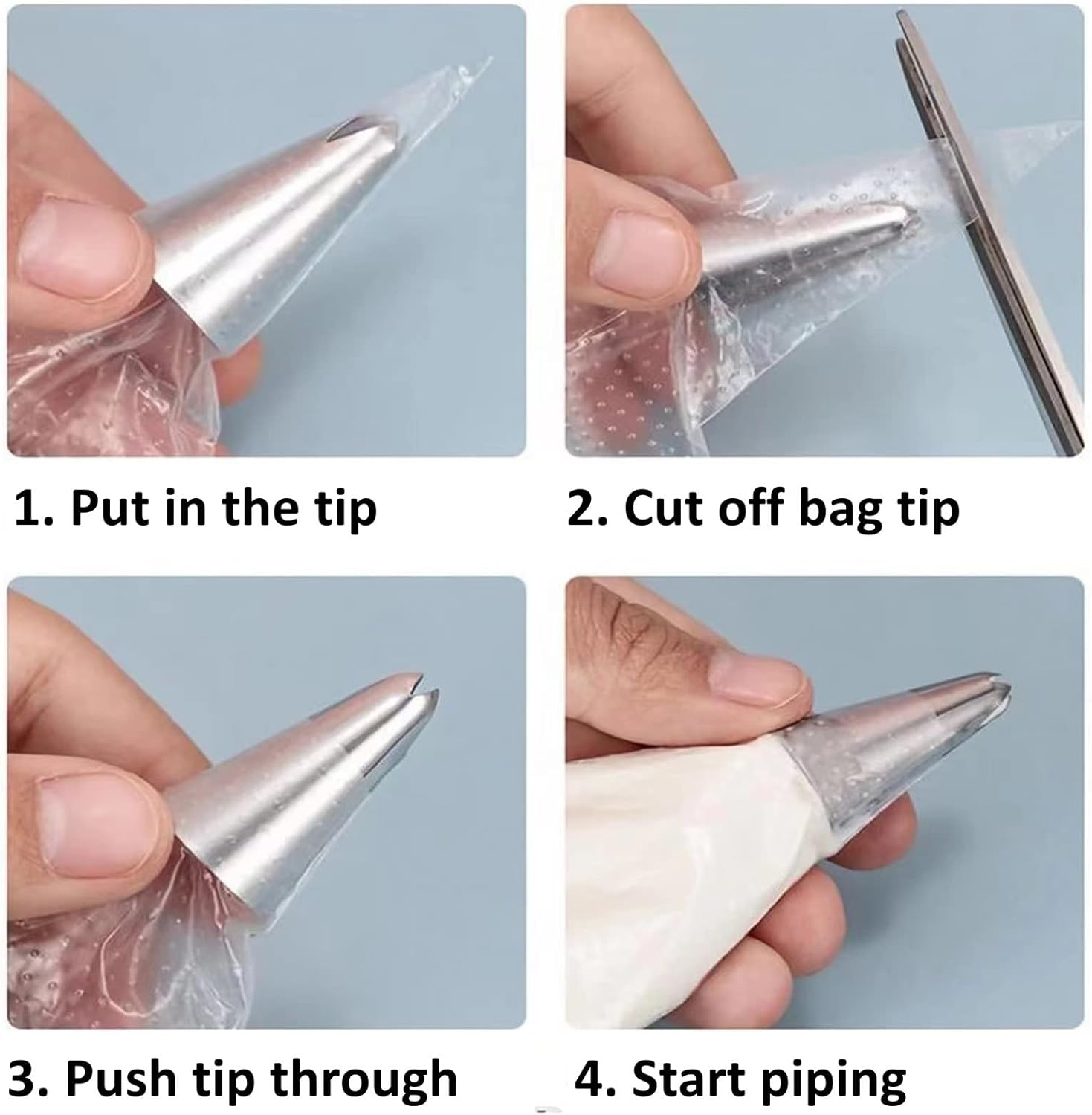 18 Inch Tipless Piping Bags for Royal Icing, Extra Thick anti Burst Decorating Bags Butter Cream Cookies Decoration, Perfect for Professional Baking Lover image number 2