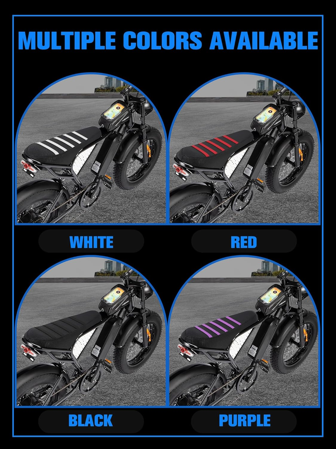 Non-Slip Seat Cover Compatible Fit for Ridstar Q20 Ebike E-Bike, Electric Bike Soft Seat Cover Red