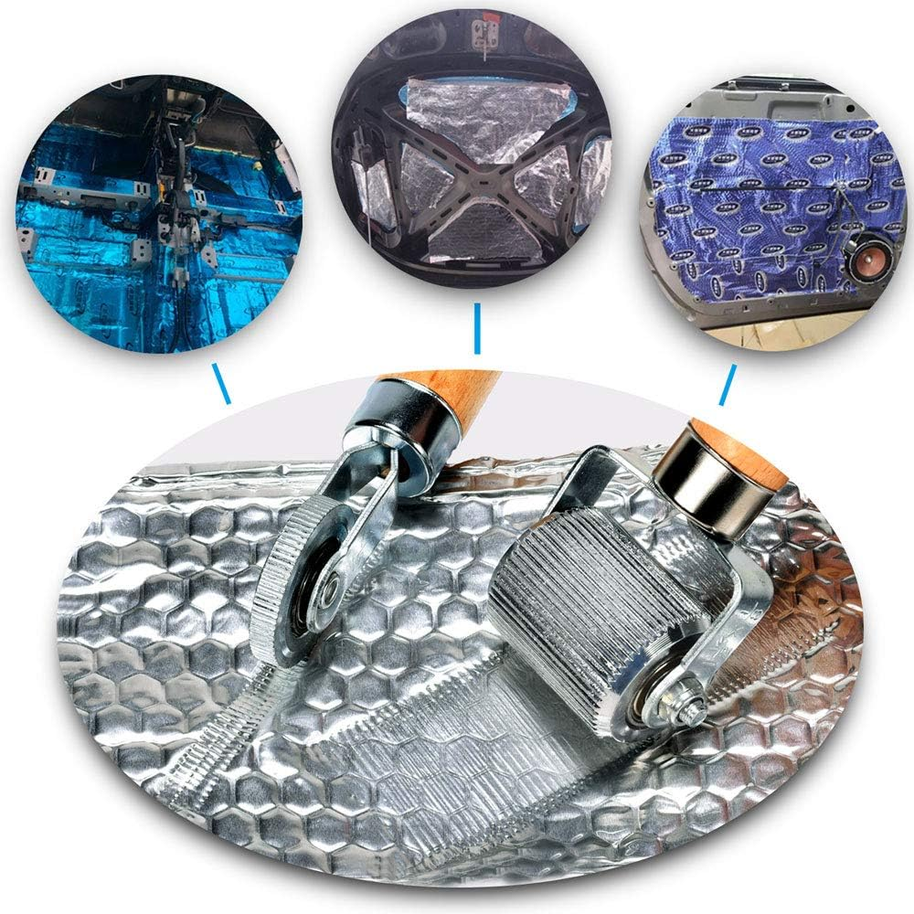 Car Sound Deadening Roller (2PCS, Width: 1.69In & 0.24In), Extremely Smooth Sound Insulation Roller Metal, Noise Deadening Car Sound Insulation Tool image number 4