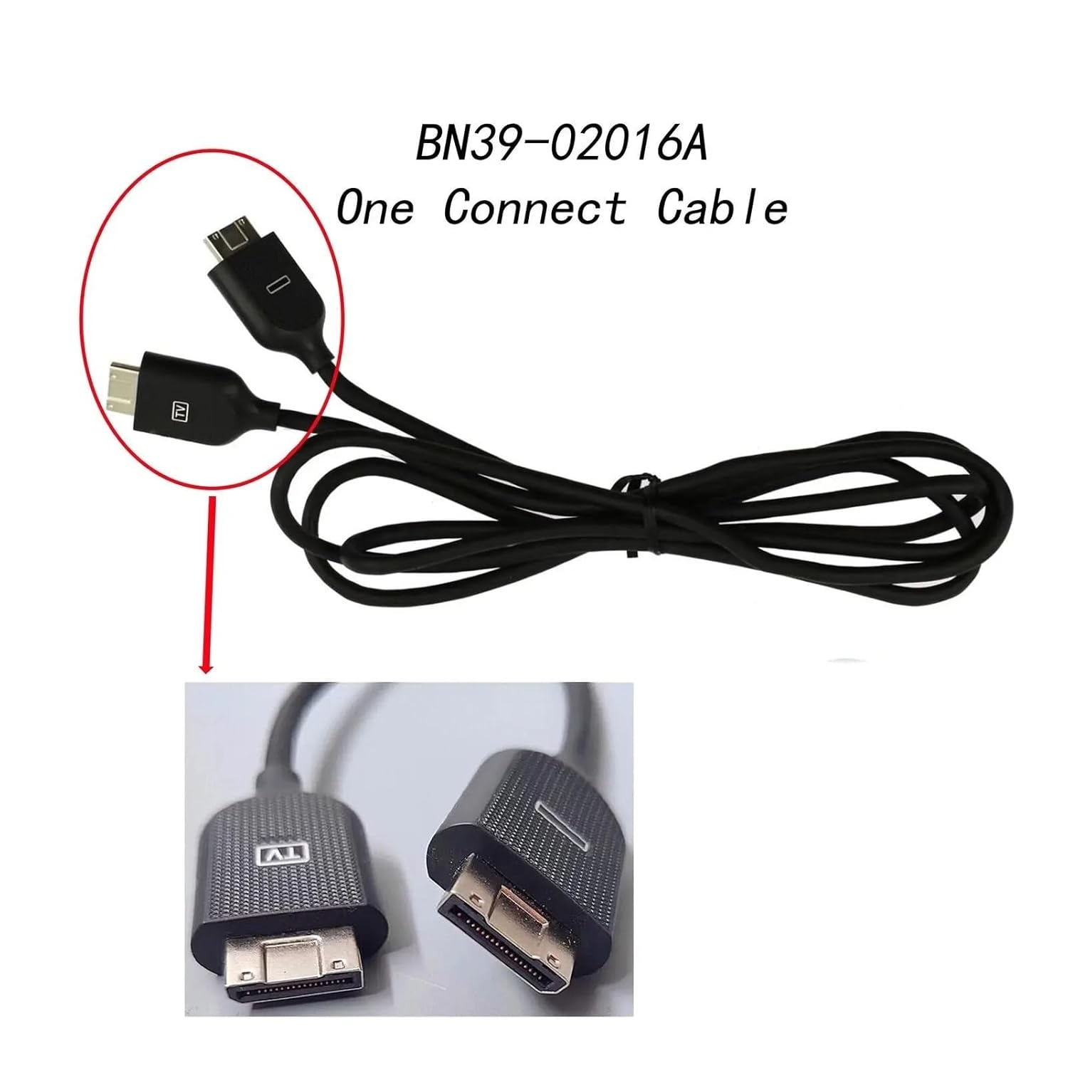 BN91-14845L BN39-02016A 2M One Connect Cable Accessories，Compatible for Samsung UN55JS9000G UN55JS9000H UN55JS9000K TV image number 1