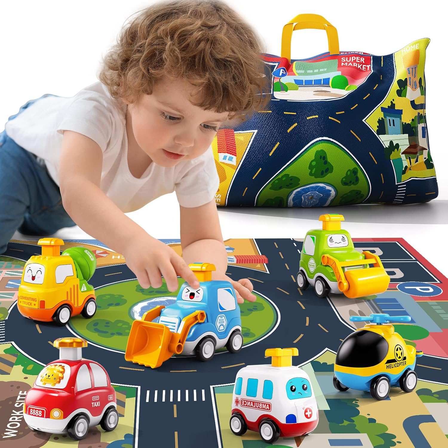 Press and Go Car Toys for Toddlers 1-3, 6 Pack Animal Baby Car Toys for Infants 6-9-12-18 Months Babies, Push Go Friction Vehicle Toys for 1 2 Year Old, First Birthday Gifts for Boys Girls image number 3