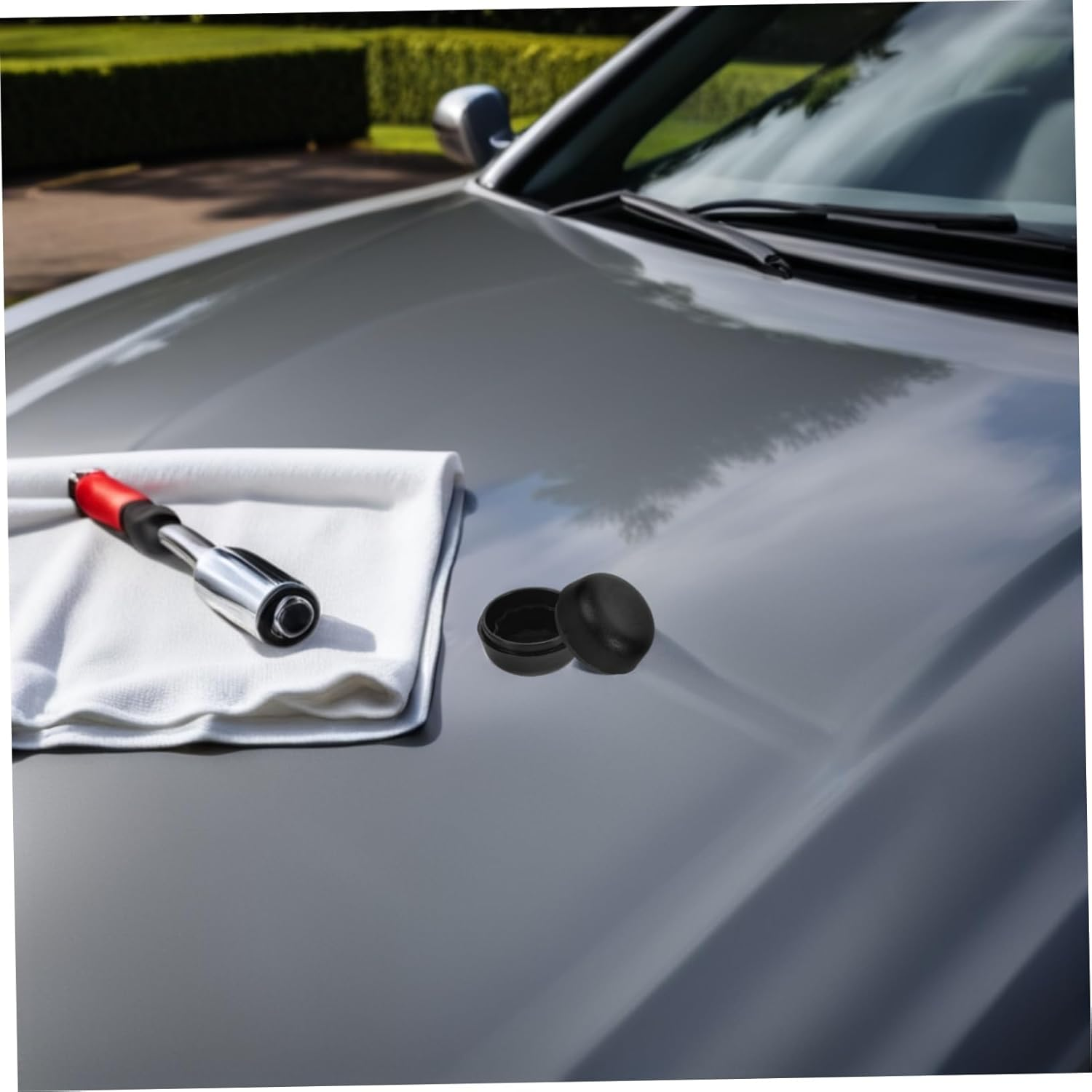 2Pcs Rear Wiper Arm Nut Protector Caps for Model Y UV Resistant Plastic Covers with Noise Reduction Weatherproof Rear Window Wiper Arm Nut Cap Replacement image number 4