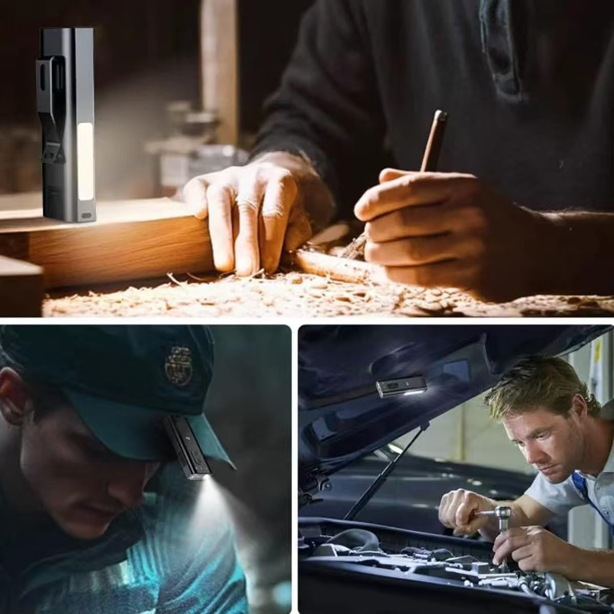 Ultramulti Flashlight Tool, Mini Keychain Flashlight 800 Lumens with Red & RGB, Magnetic Base Hat Clip, Instant Igniter, IP68 Waterproof, for Camping Hiking Dog Walking & Emergencies (Black) image number 5