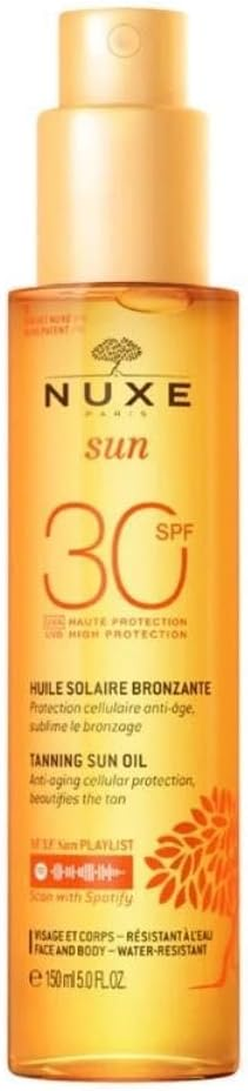 Nuxe Nuxe Sun Tanning Oil for Face & Body High Protection SPF 30 150Ml/5Oz
