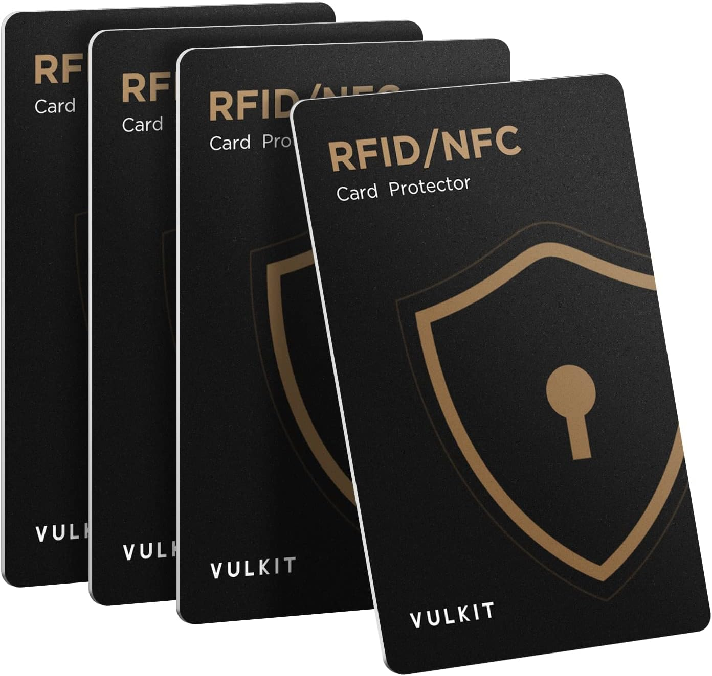 VULKIT RFID Blocking Cards 2 Pack Credit Card Protectors NFC Contactless Cards Protection for Business & Travel Wallet