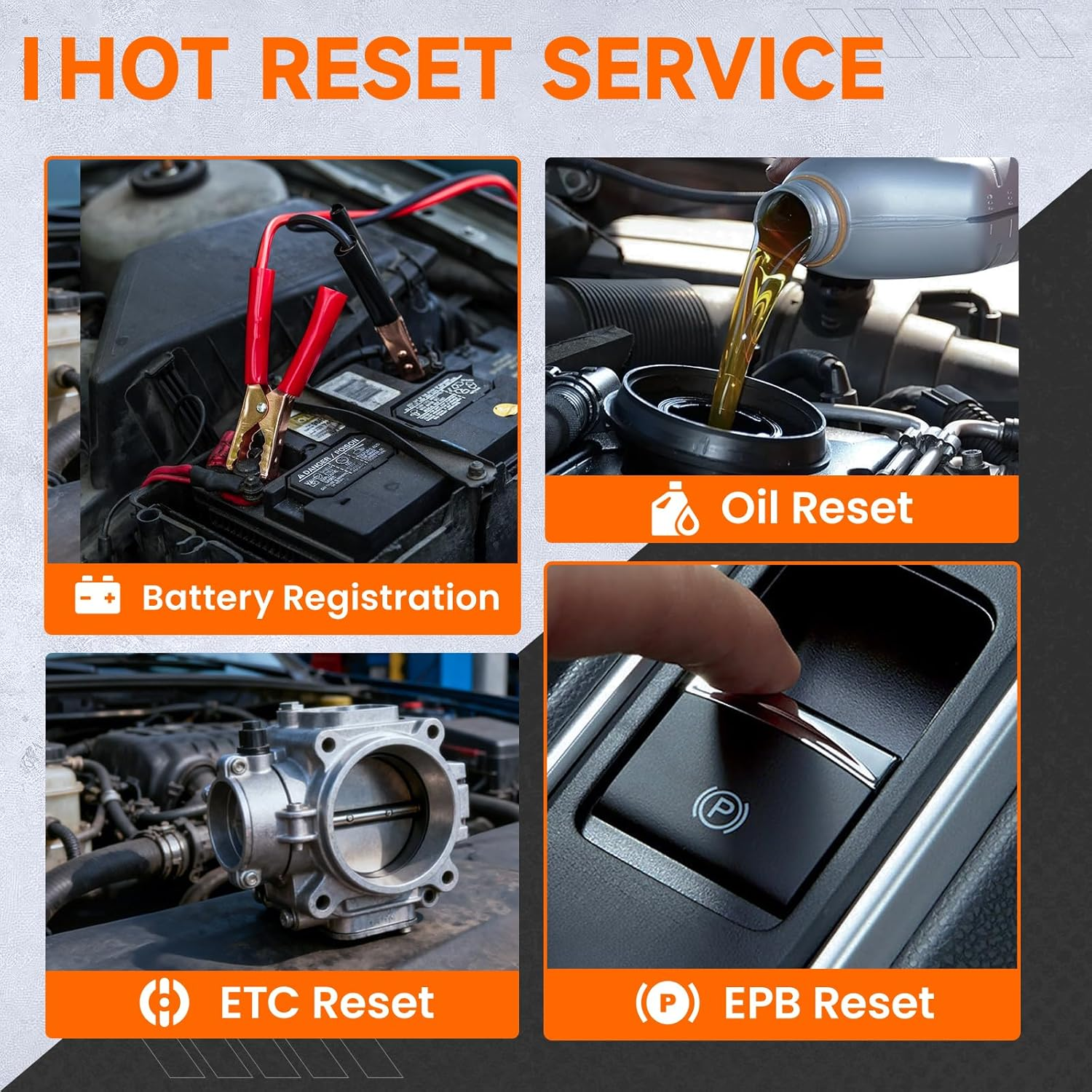 Ancel FD500 OBD2 Scanner Fits for Ford Lincoln Mercury - All Systems Code Reader with Engine, ABS, SRS, Transmission, 4WD Diagnostics - Scan Tool with EPB, Throttle, Oil Reset, Battery Registration image number 4