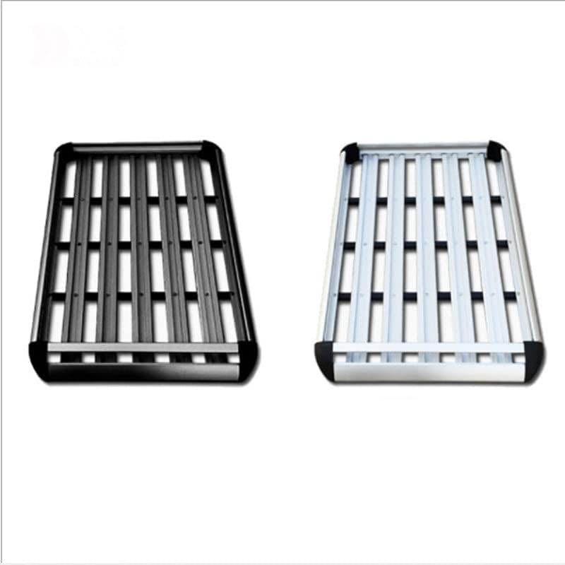 160 * 100 Black Double Car Roof Rack Aluminium Alloy SUV, 4X4 Basket Cargo Luggage Carrier image number 2