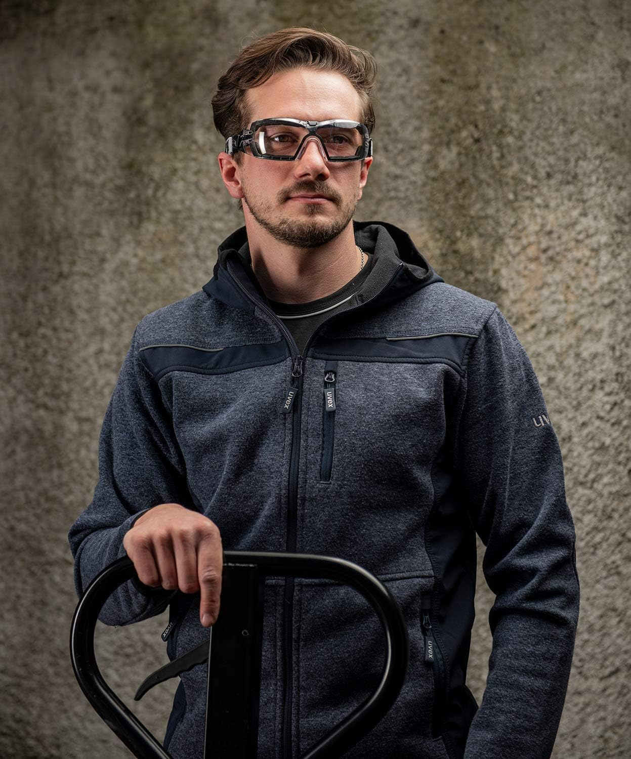 Uvex Pheos Guard Supravision Extreme Safety Glasses Transparent/Black/Grey Pack of 10