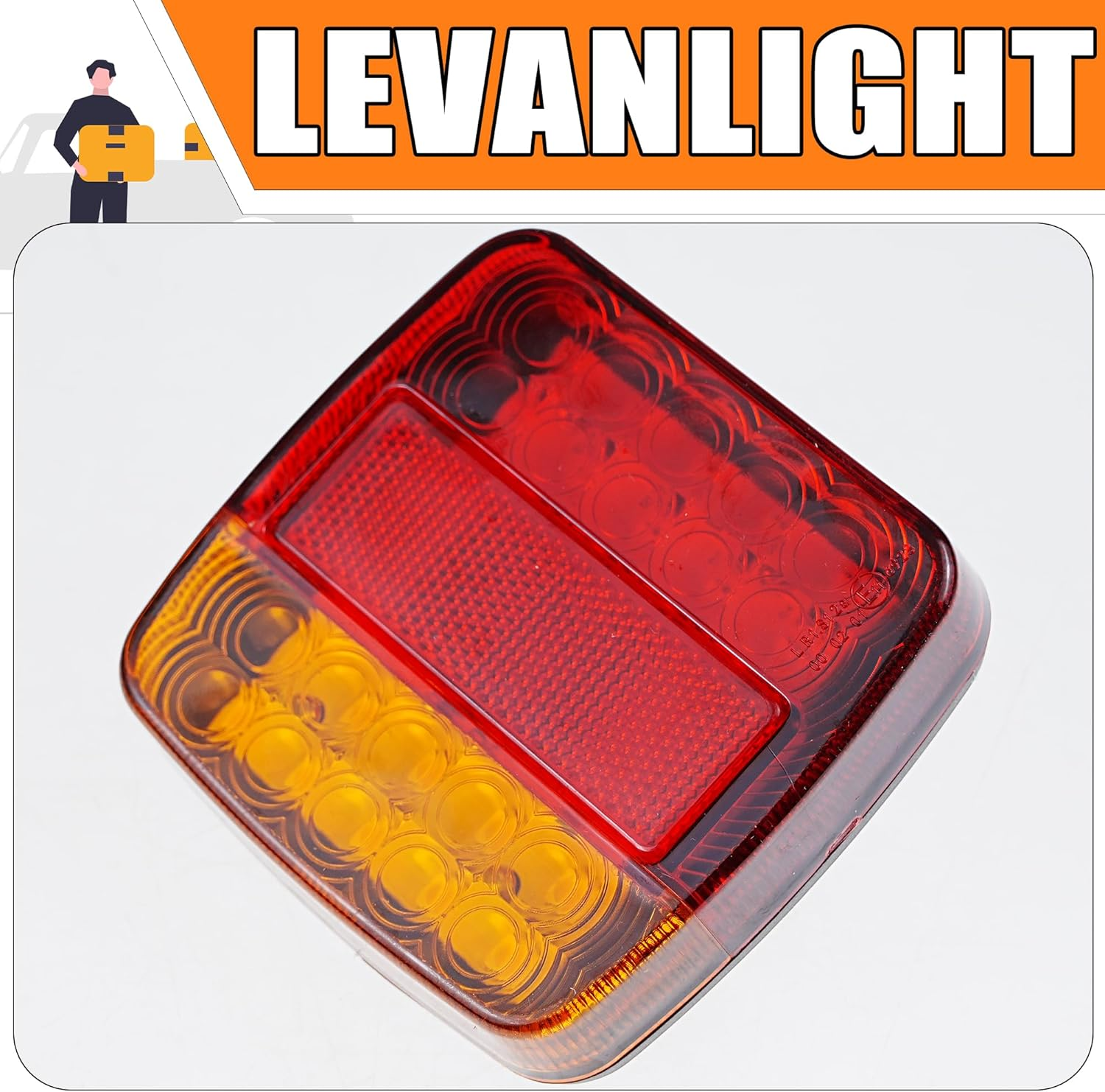 1Pair 12V 26LED Trailer Lights. Stop Turn Tail License, Waterproof IP65 Stop/Tail/Turn Signal Lights for Truck, Boat, 4WD, RV. License Plate Light Included image number 5