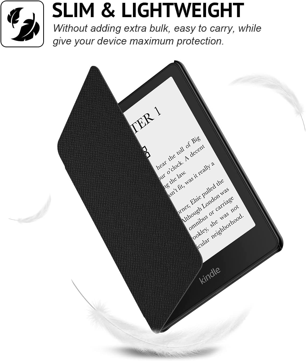 OLAIKE Case for All-New 6.8" Kindle Paperwhite (11Th Generation - 2021 Release), Durable Smart Cover with Auto Sleep/Wake, Only Fit 2021 Kindle Paperwhite or Signature Edition,Black image number 1