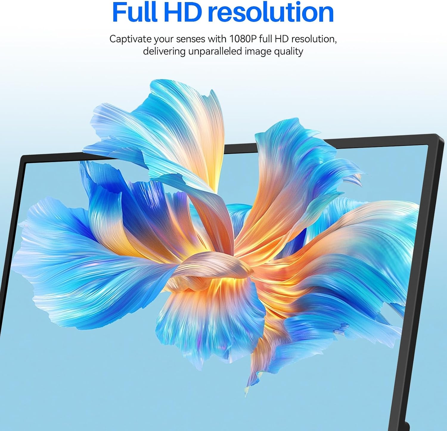 14 Inch Touchscreen Portable Monitor 1200P Slim and Lightweight Bezel Less FHD IPS HDR Gaming Monitor, Laptop Travel Sub-Monitor with Built-In Speakers and VESA for Laptop Mac PC Xbox PS4/5 Switch image number 3