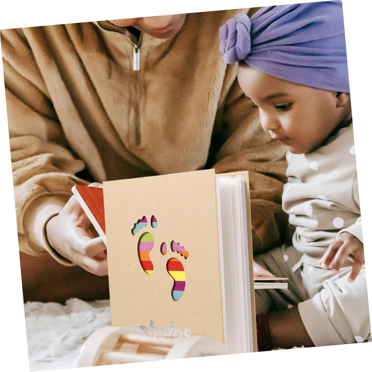 SHOWERORO 2Pcs Cute Photo Album Decorative Keepsake for Boy Girl Compact Portable Design Present for Birthdays Weddings Special Occasions image number 6