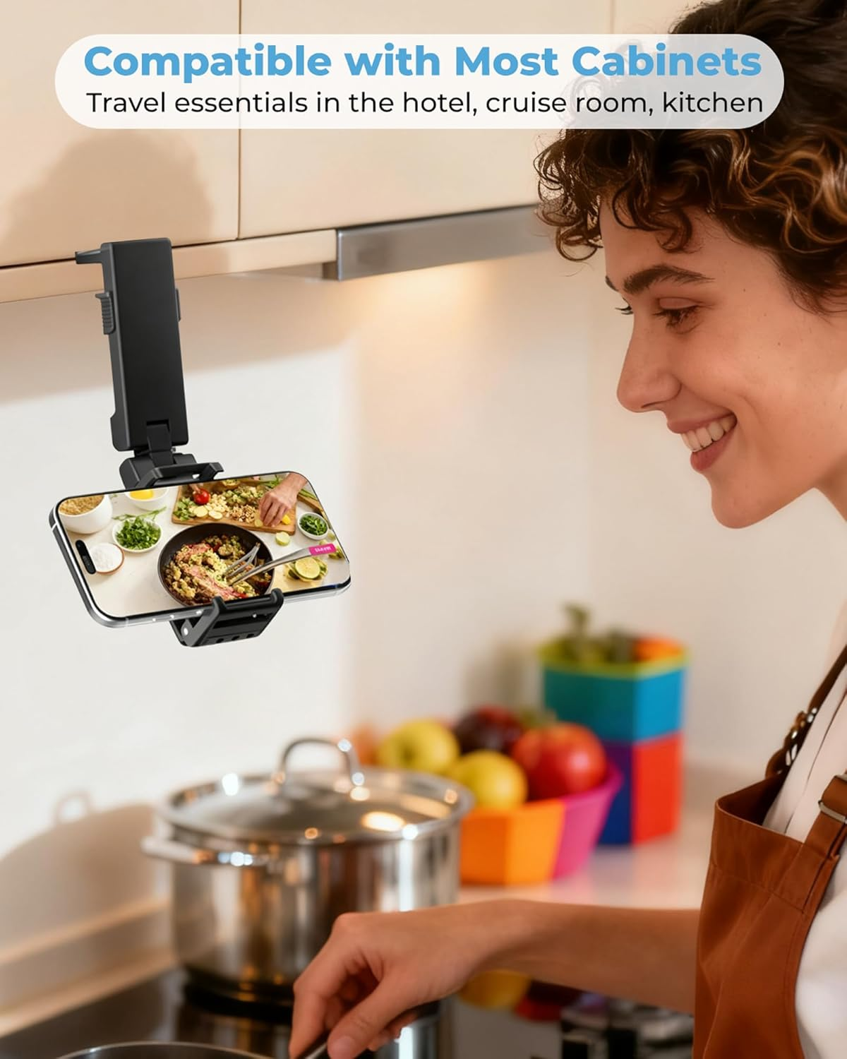 EKOWEE 2 Pack Universal in Flight Airplane Phone Holder Mount, Hands Free Viewing with Multi-Directional Dual 360 Degree Rotation, Pocket Size Must Have Airplane Travel Essential Accessory for Flying