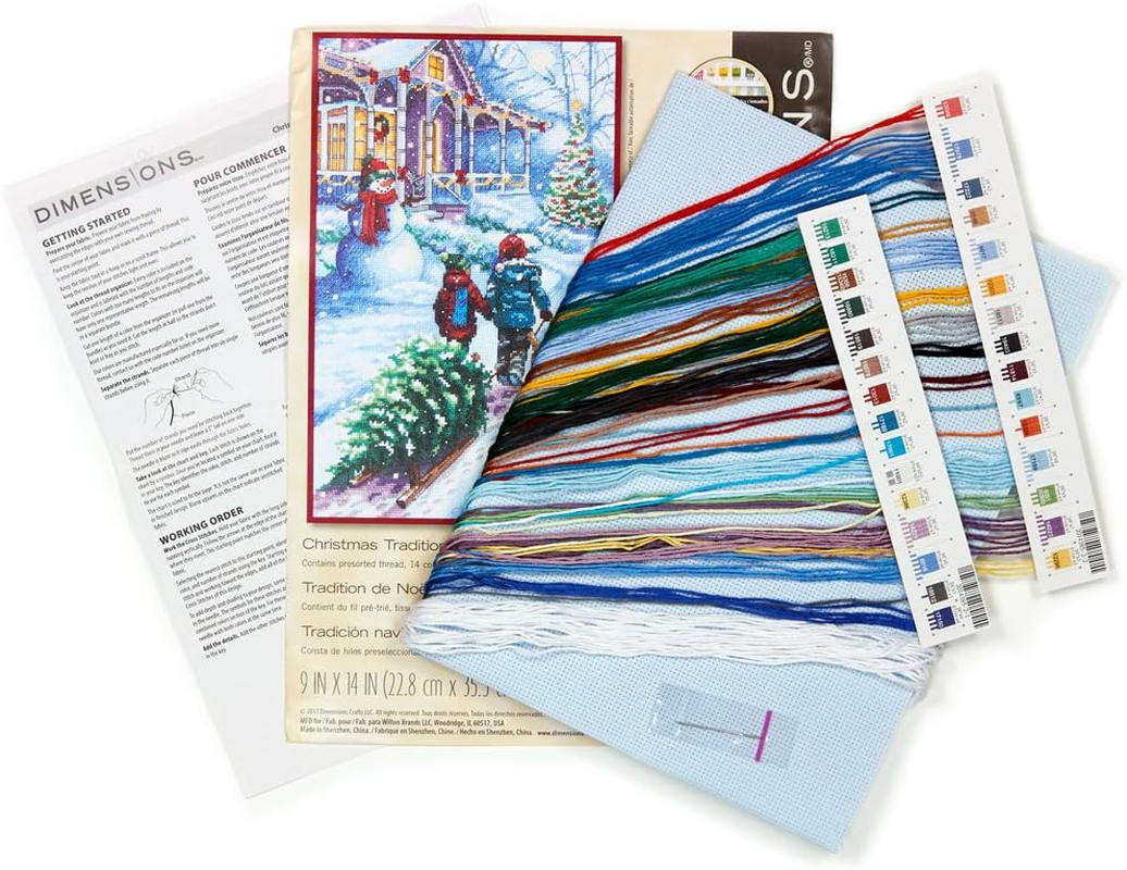 Dimensions Christmas Tradition Counted Cross Stitch Kit, 22.86 Cm X 35.56 Cm image number 6