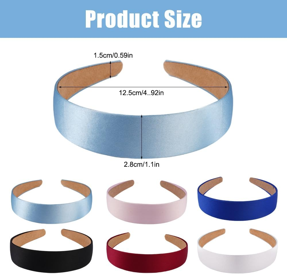 Pack of 6 Women'S Headbands, DIY Design Headband, Women'S Wide Headband, for Holiday Outfits, Everyday Outfits, Home Use image number 3