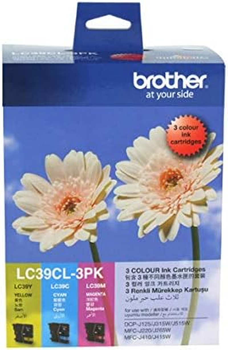 Brother Genuine LC39BK Ink Cartridge, Black, Page Yield up to 300 Pages, (LC-39BK) for Use With: MFC-J220, MFC-J265W, MFC-J415W