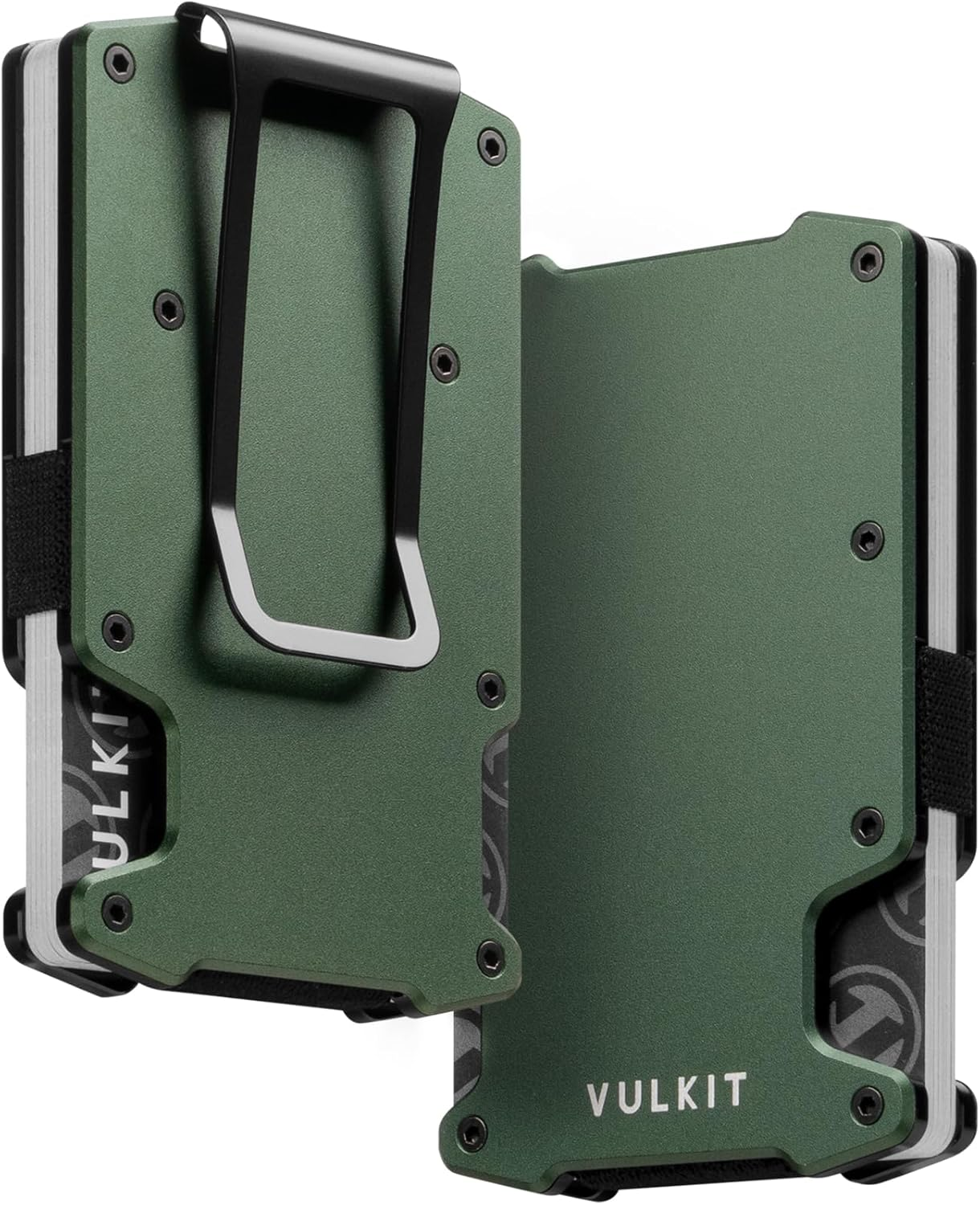 VULKIT Minimalist Slim Wallet for Mens with Money Clip- RFID Blocking Metal Wallet