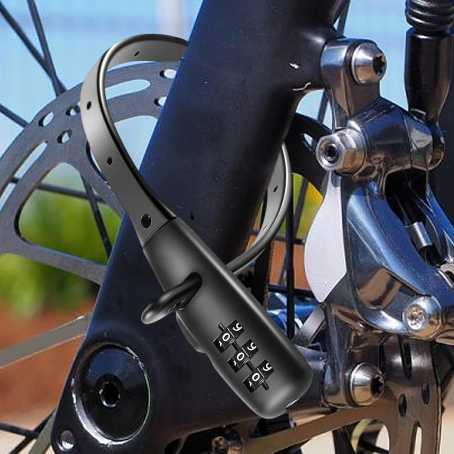 Zip Tie Lock Combination - Electric Scooter Lock with Combination - Adjustable Protective Anti-Theft Hardware for Door Skateboard Cabinet Scooters Stroller Refrigerator Gate