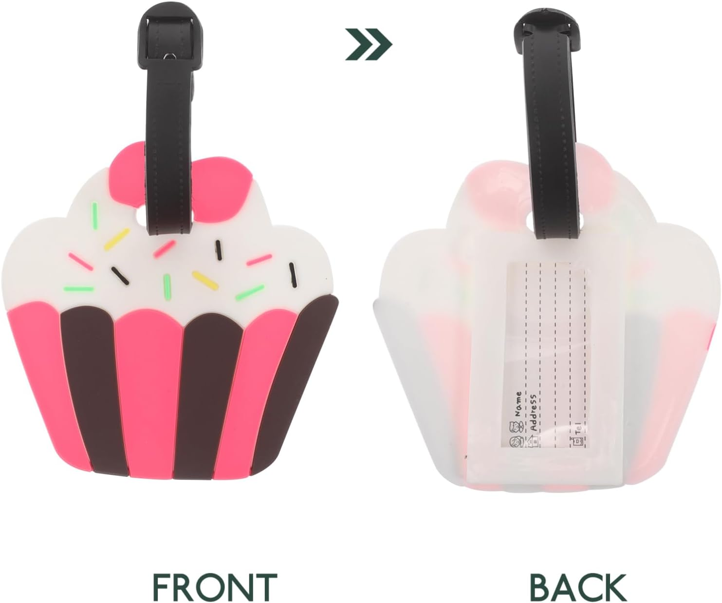 COLLBATH Multi-Purpose Luggage Tag Holder Soft PVC Travel Tag for Suitcases Handbags image number 6