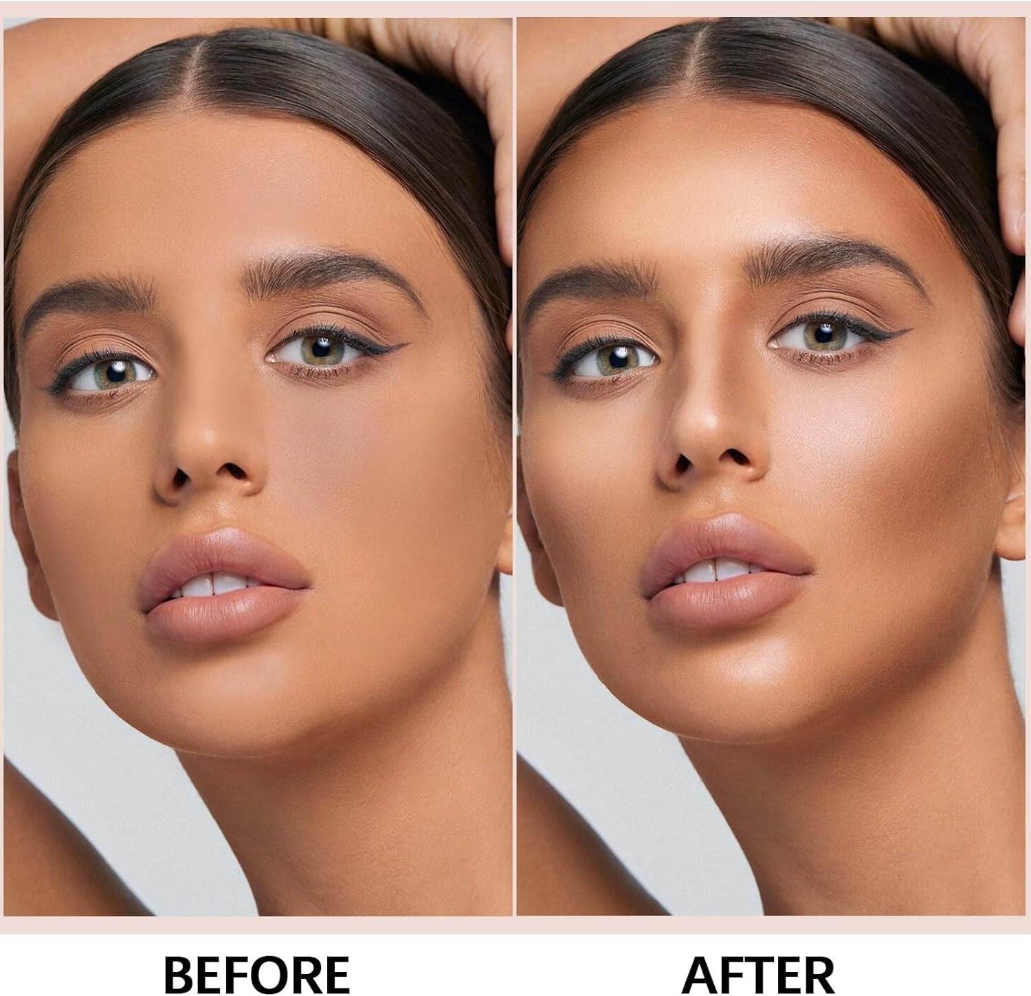 Apooliy 2Pcs Cream Contour Highlighter Sticks，Matte Face Shaping & Contouring Stick，Full Coverage，Highlighters & Luminizers，Waterproof Bronzer Stick image number 4