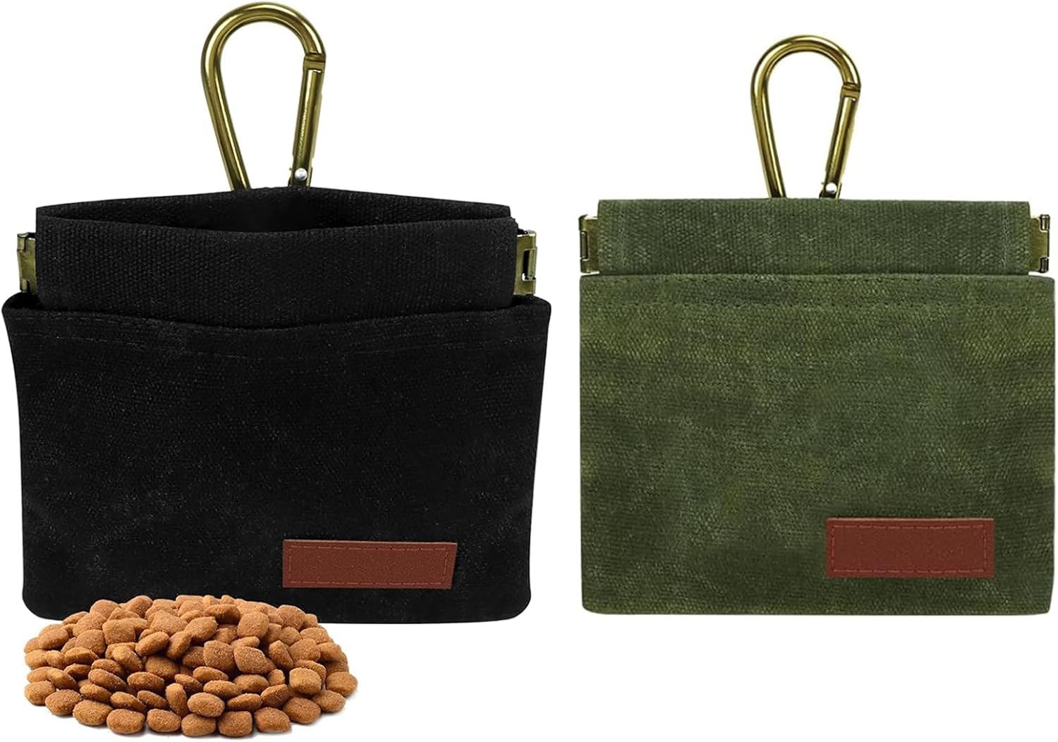 Yeanifeana 2-Pack Dog Treat Bags with Carabiner Clips, Auto-Closing Leak-Proof Pet Training Pouch, Hands-Free Dog Walking Accessories for Outdoor Hiking, Puppy Travel & Daily Training image number 6