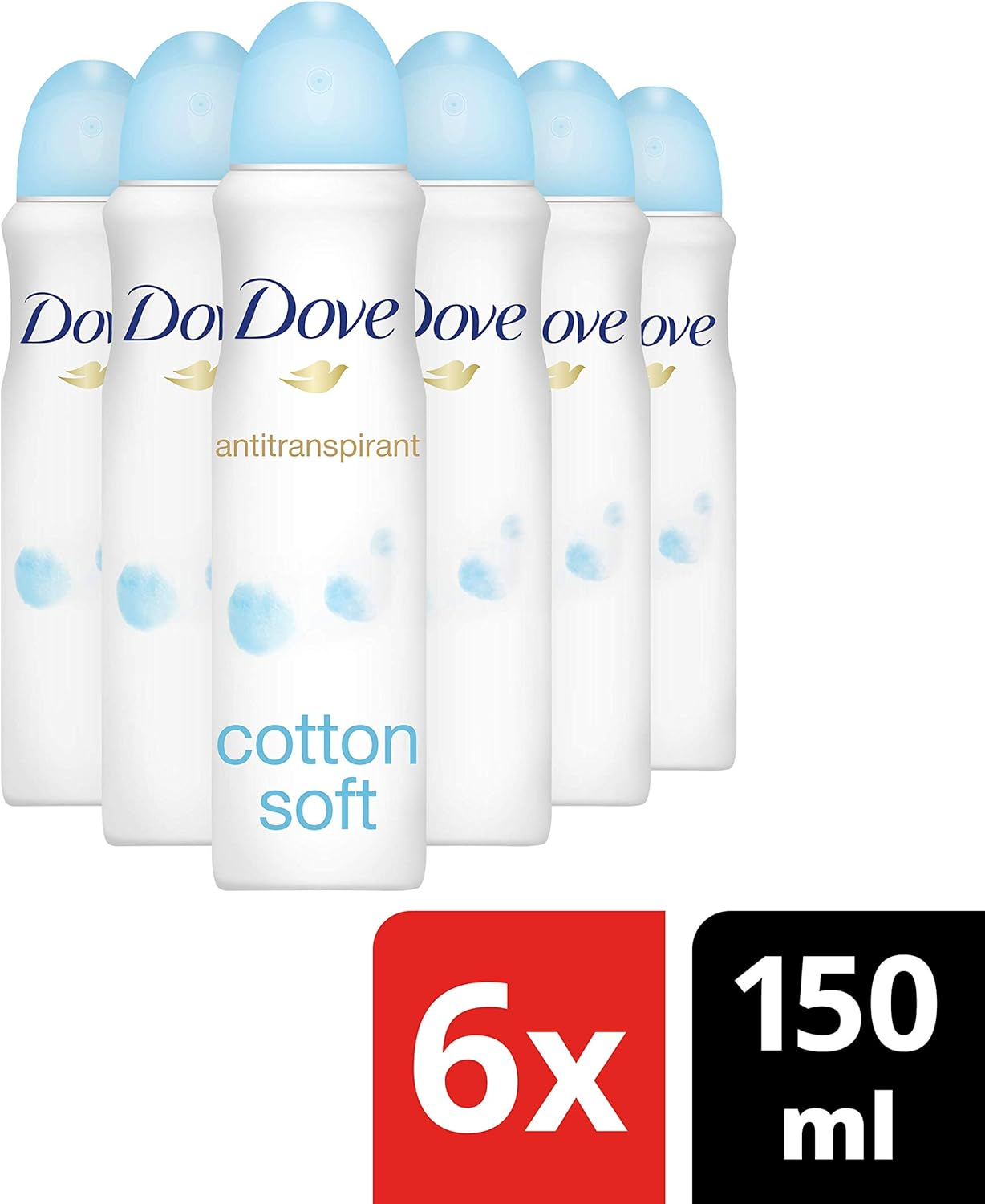 Dove Cotton Soft Body Spray for Woman, 150 Ml (Pack of 2) image number 1