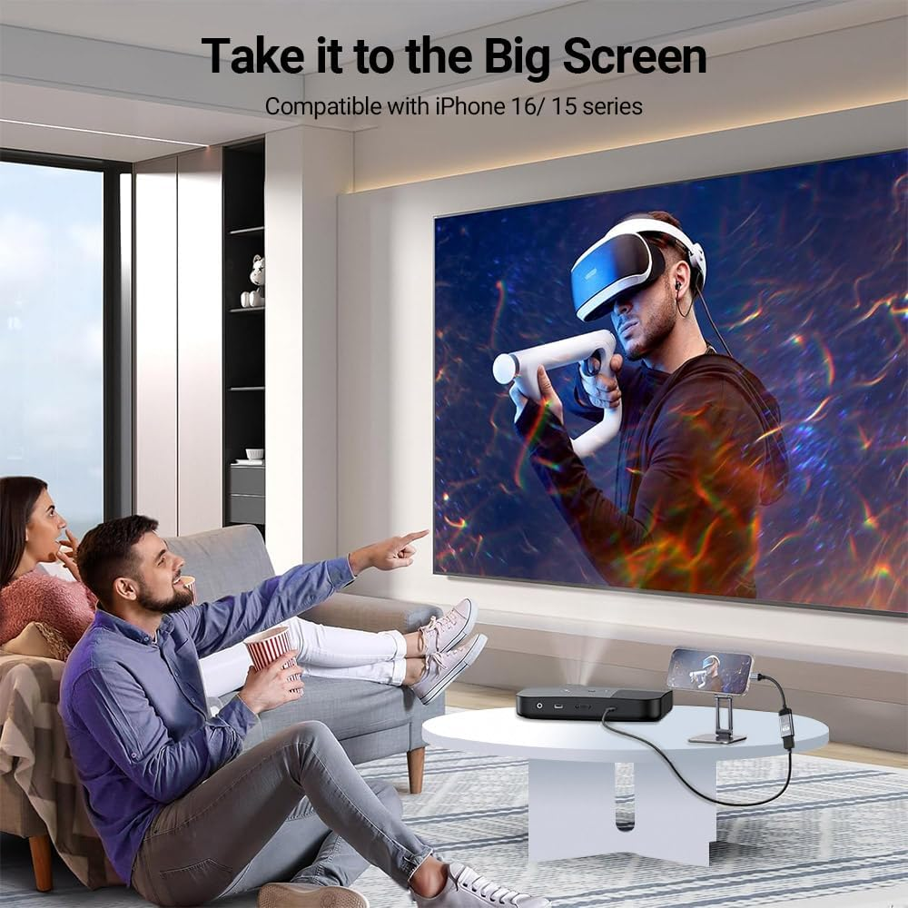 AHGEIIY USB C to HDMI Adapter Cable 4K@60Hz, HDMI to USB C Adapter Aluminum Type C Thunderbolt 4/3 Converter for Iphone 16/15 Pro Max plus Ipad Mini Air Macbook Pro Galaxy S24 Ultra Imac XPS 17 image number 5