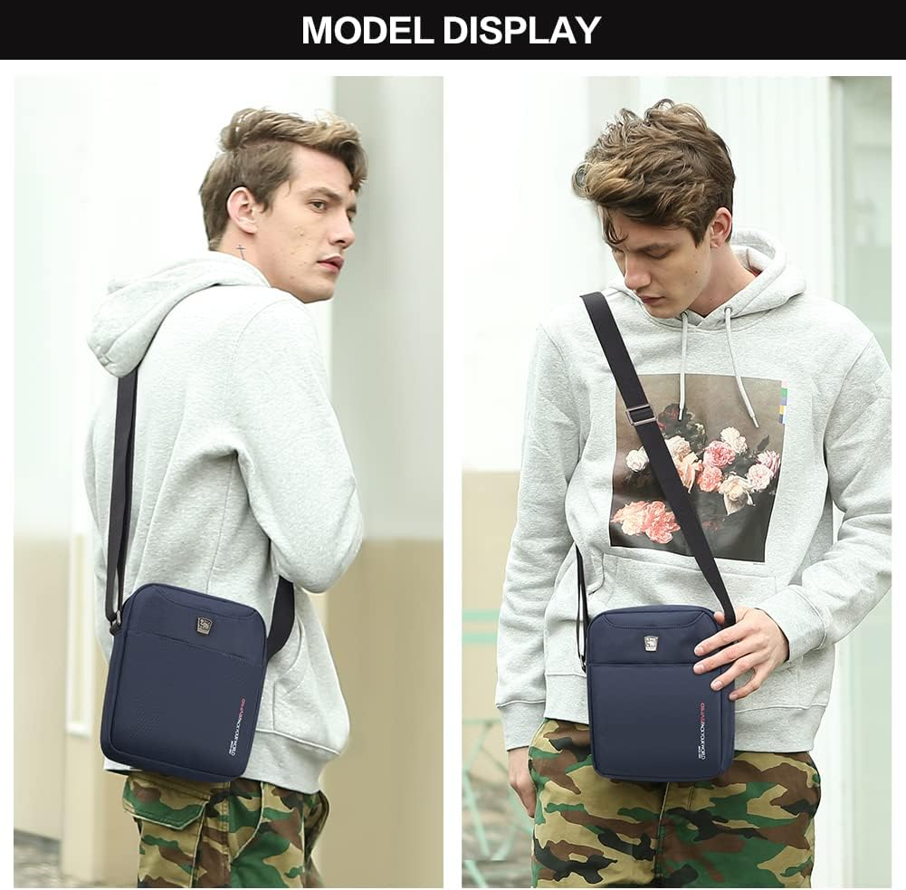 OIWAS Small Messenger Bag Crossbody Shoulder Bags for Men, Mini Sling Pack Handbag Mens Nylon Travel Purse - Gray image number 3