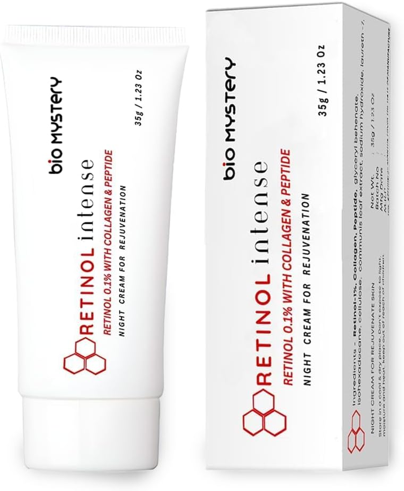 Bio Mystery Retinol 0.1 Intense Cream with Collagen & Peptide (35 Gram / 1.23 Oz)