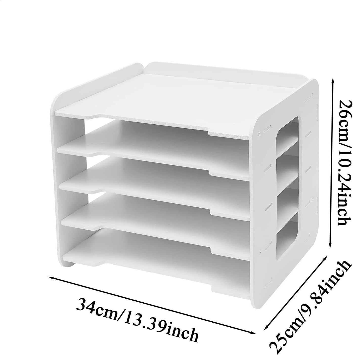 Letter Tray Desk Organizer, Large Capacity Paper Sorter, File Holder, Teacher Desktop Document Storage, Classroom Organization Accessories, for Home, School, Studio image number 5