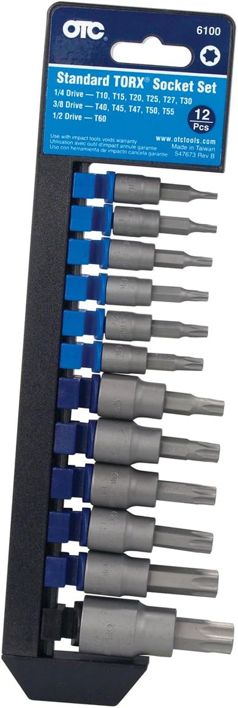 OTC 6100 Standard TORX Bit Socket Set - 12 Piece