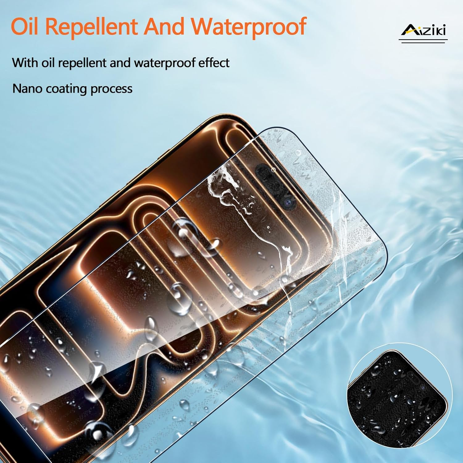 Aiziki Tempered Glass for Iphone 17 Pro Max, Set of 3+3 Screen Protectors and Rear Camera Protection, (0.33Mm HD Ultra Transparent) 9H Hardness Glass Protection for Iphone 17 Pro Max image number 5