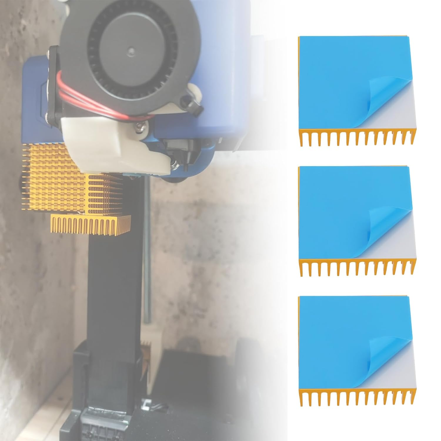 LT Easiyl 6Pcs Aluminum Radiators Aluminum Heat Sink Cooler Aluminium Heatsink 40Mm X 40Mm X 11.5Mm for PC CPU IC Chip Power Supply Small Electronic Devices image number 6