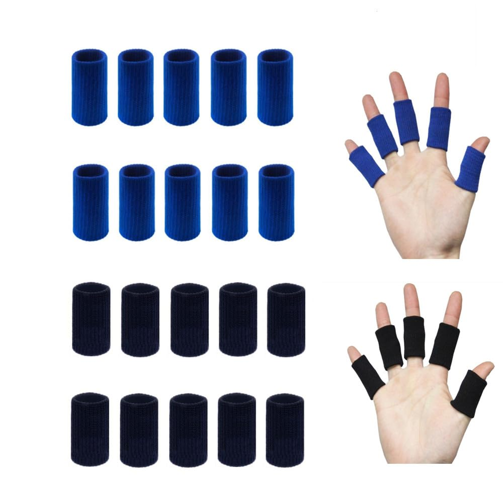GYWHOOFT Finger Protector,20 PCS Finger Brace Boating Finger Sleeves Finger Protectors Finger Sleeves Support Sports Finger Cots Finger Support Finger Sleeve for Elastic Finger Sleeve image number 1