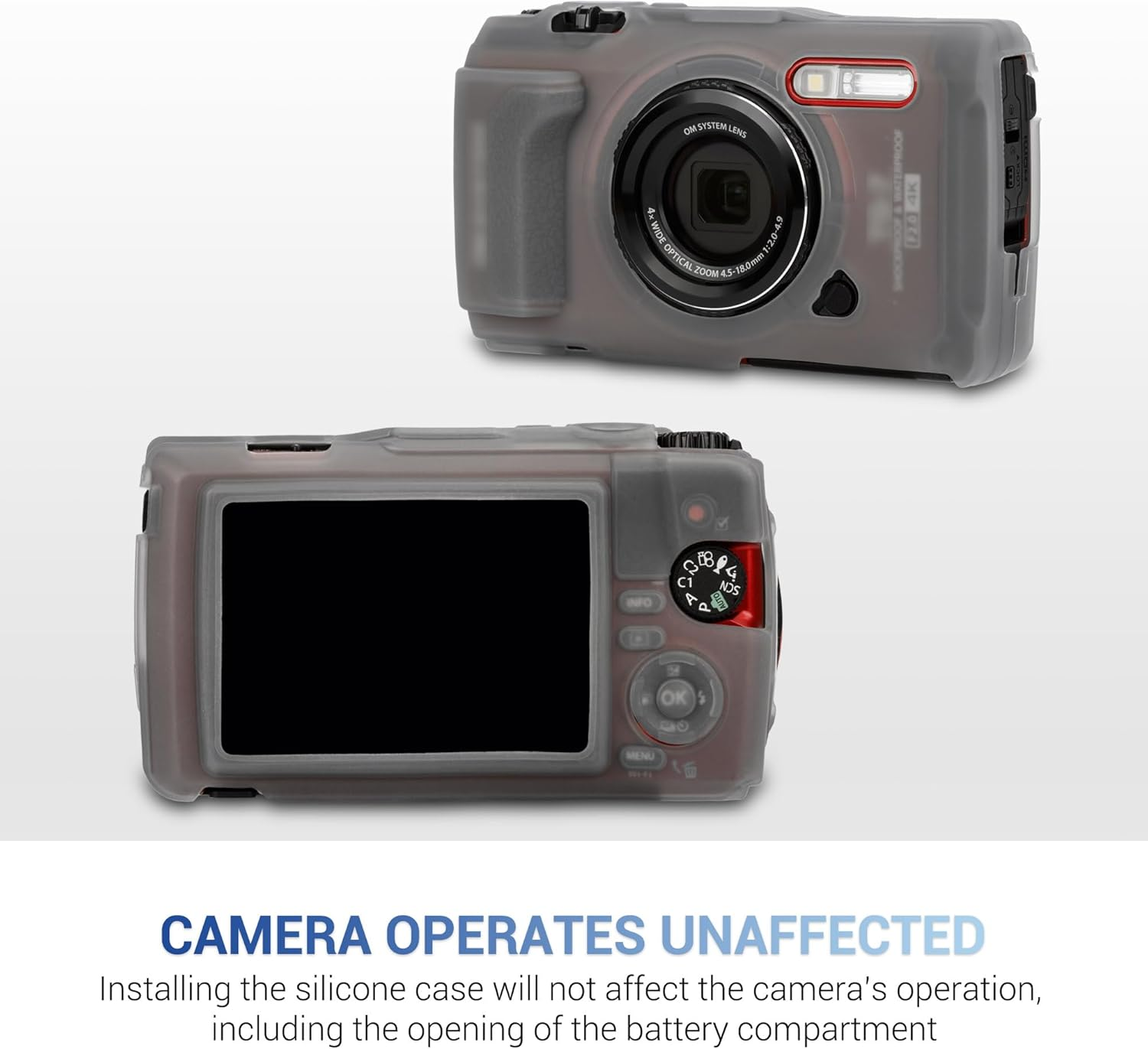 JJC TG-7 Silicone Jacket Case Protector for Olympus OM System TG7, Replace CSCH-128, Anti-Scratch Cover Providing Extra Protection and Grip image number 2