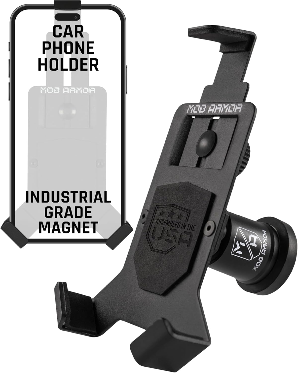 Mob Armor Mob Mount Switch Magnetic - Magnetic Phone Holder for Cars, ATV, UTV, & Trucks | Heavy Duty Aluminum Cell Phone Mount | W/Shock & Vibration Protection | Compatible W/Iphone & Android - Large image number 1