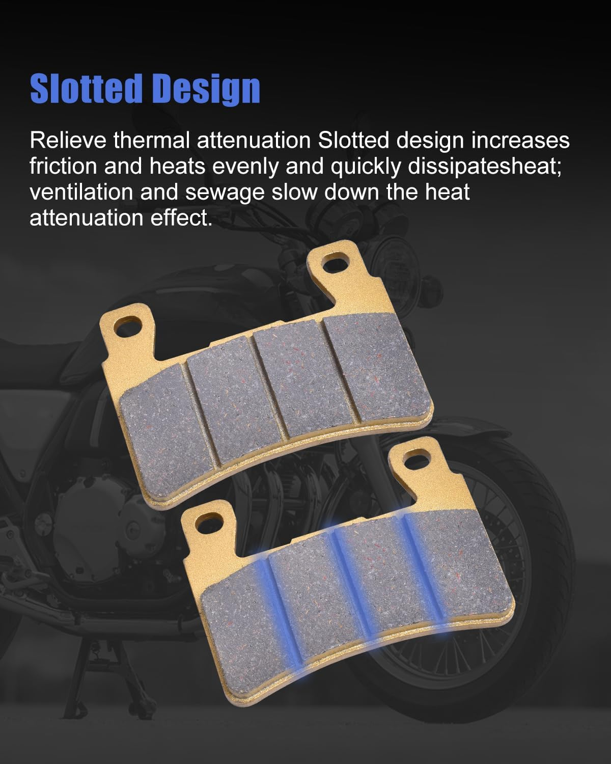 Brake Pads for Honda CBR600RR 2003-2004 CBR 600 F1 F2 F3 F4 F4I F5 F6 S/Port 1999-2007 CBR900RR Fire/Blade 1998-2003 CBR954 RR 2002-2003 CBR929 RR 2000-2001, 06455-MBW-E12 06435-MEE-016 image number 6