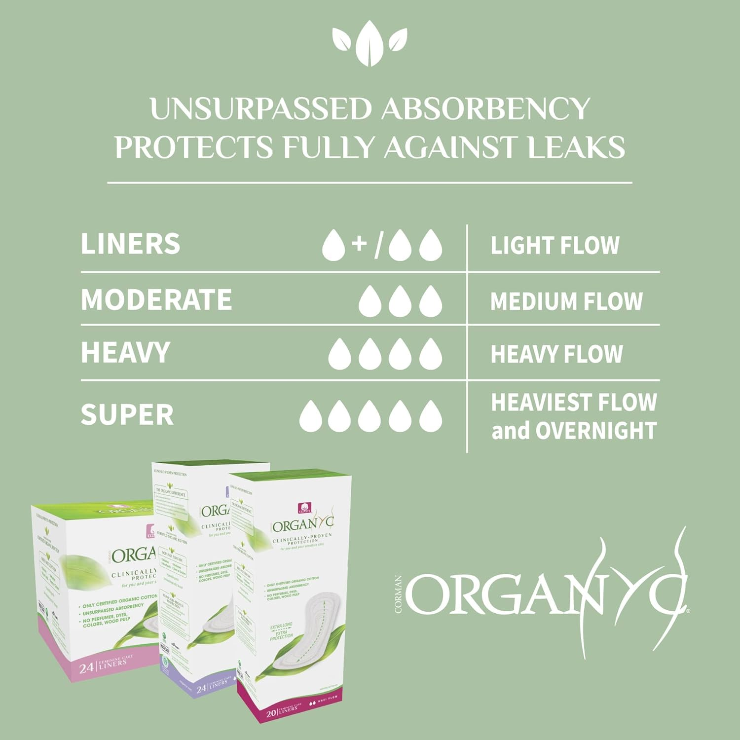 Organyc Thin Folded Panty Liners -Light, 24 Count image number 4