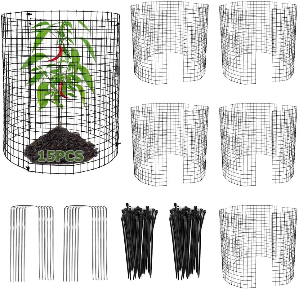 15Pcs round Plant Protector from Animals,Metal Wire Botany Protective Cover,Outdoor Gardening Supplies, Garden Plant Protection Net,For Keeping Bunnies Chicken Squirrels Birds Other Out image number 2