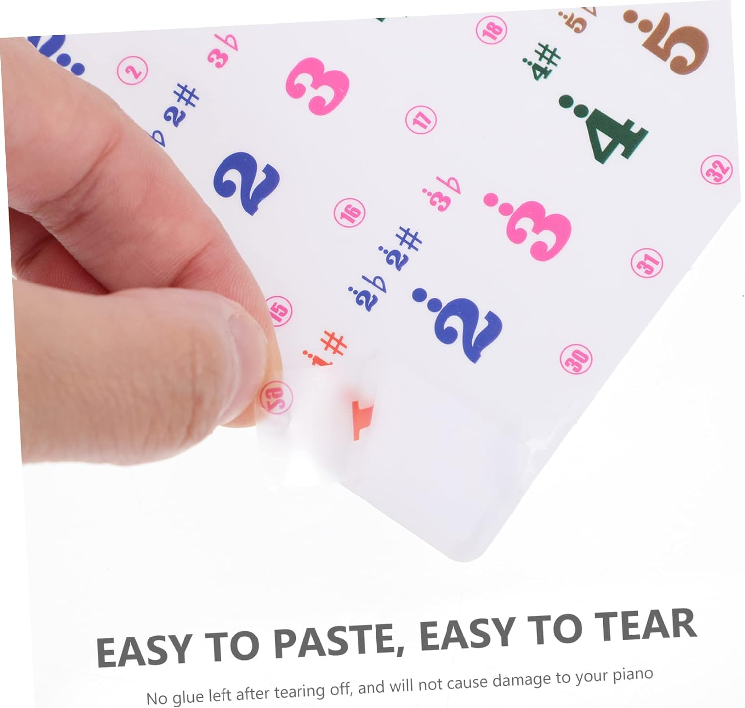 2Sheets Key Piano Keyboard Sticker Piano Chord Stickers for Beginners Adhesive Decals Notes for Organ image number 3