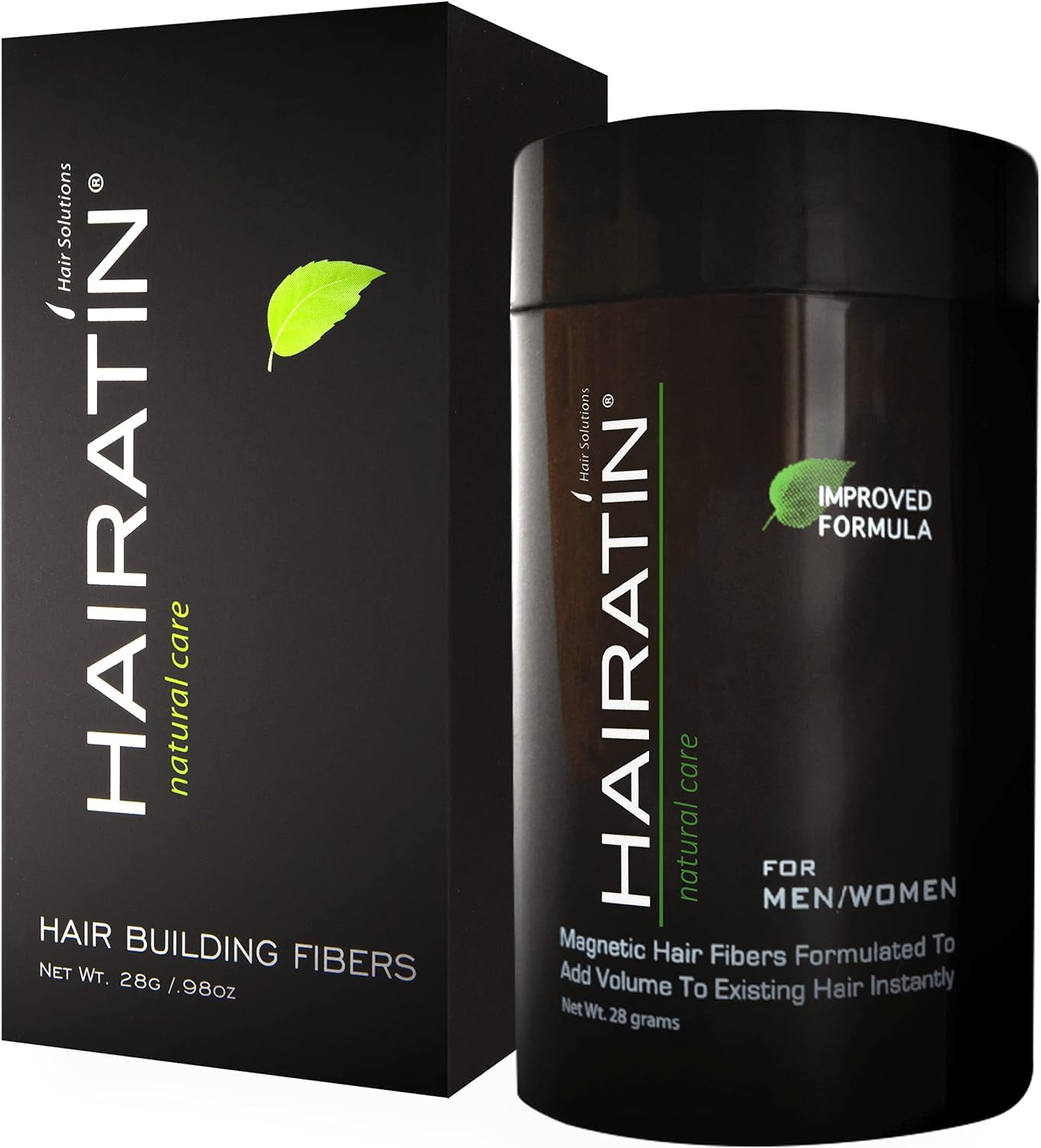 HAIRATIN Building Fibers for Thinning Hair, Medium Brown, 28G - Achieve Fuller, Natural Looking Results, Instantly Conceals Hair Loss in 10 Seconds, Thickener & Bald Spot Cover up for Men & Women