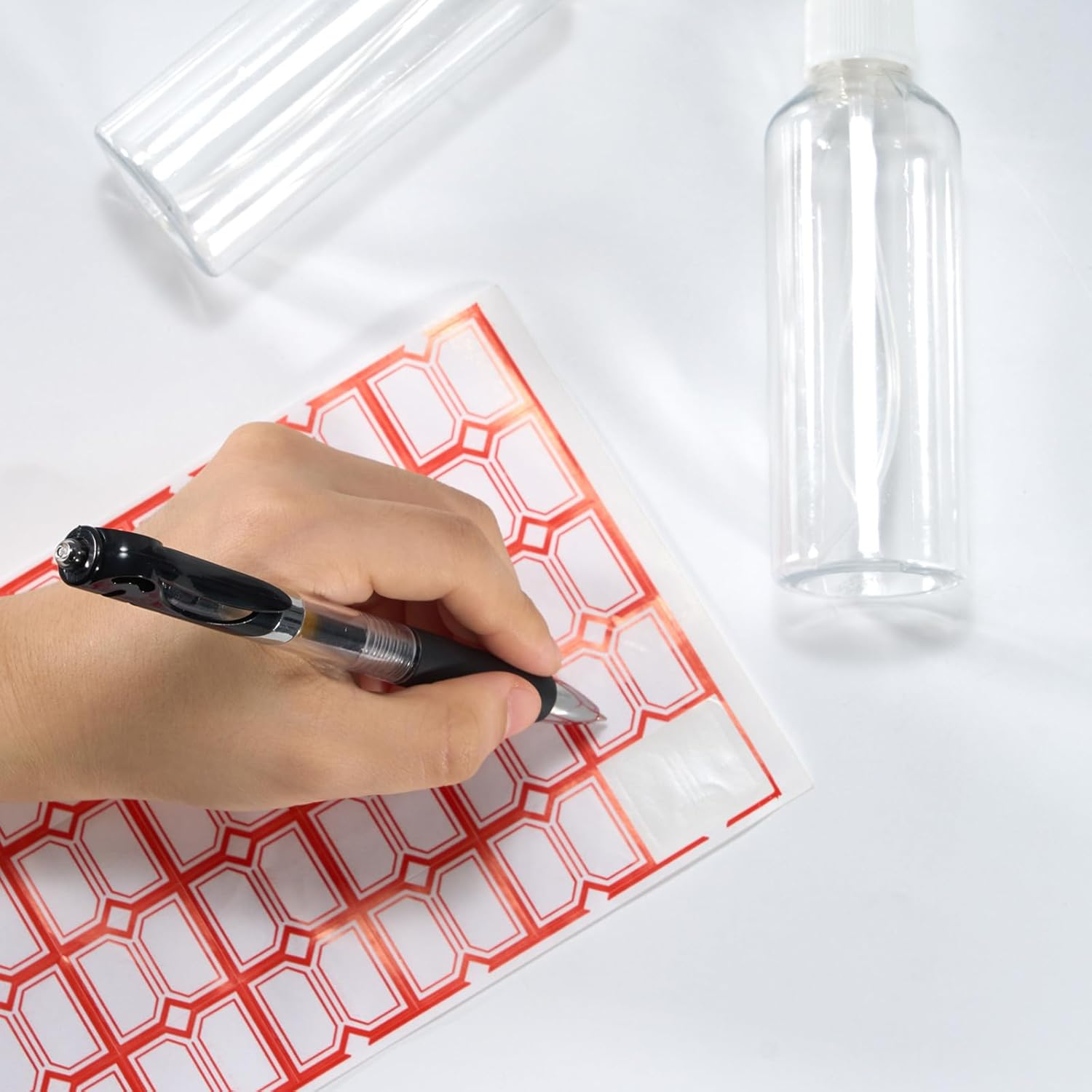 Pack of 10 Small Spray Bottles, 100 Ml, Atomiser Spray Bottles, Empty with 2 Funnels & Label, Atomiser Spray Bottle, Pump Bottle, Empty, Plastic Perfume Atomiser - for Air Travel or Outdoor Sports image number 1