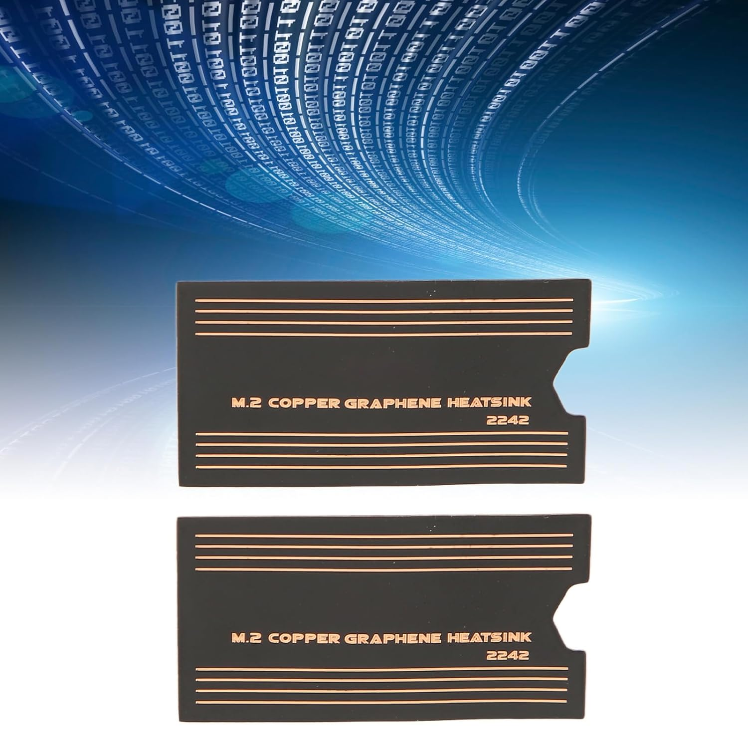 2Pcs M.2 SSD Heatsink, Brass Graphene 2242 SSD Thermal Pad, 0.15Mm Thick M.2 Copper Heatsinks Cooler for M.2 2242 SSD, for Laptop and Gaming, Easy to Use image number 3