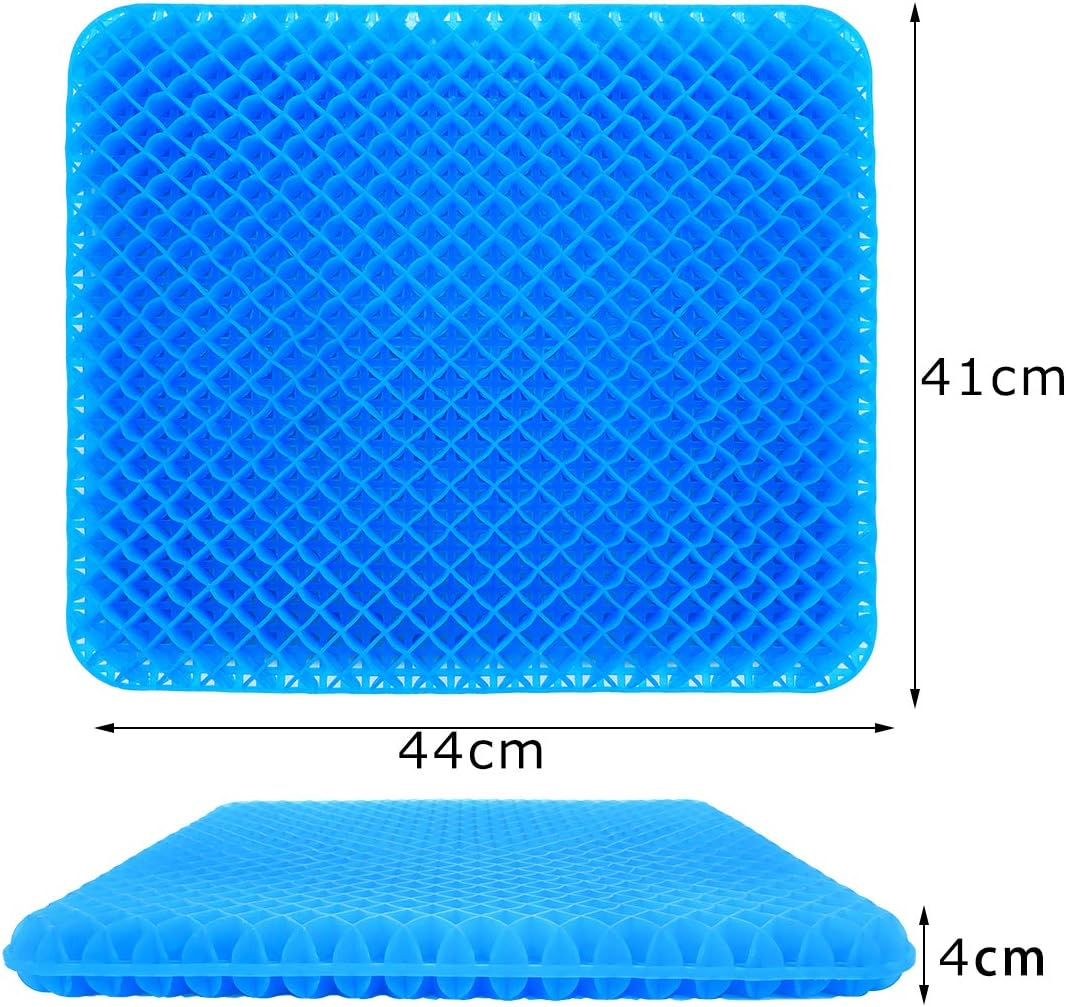 Seat Cushion Design Seat Cushion with Non-Slip Seat Cover for Relief Back Pain, Gel Cushion for Home Office Chair Wheelchair image number 4