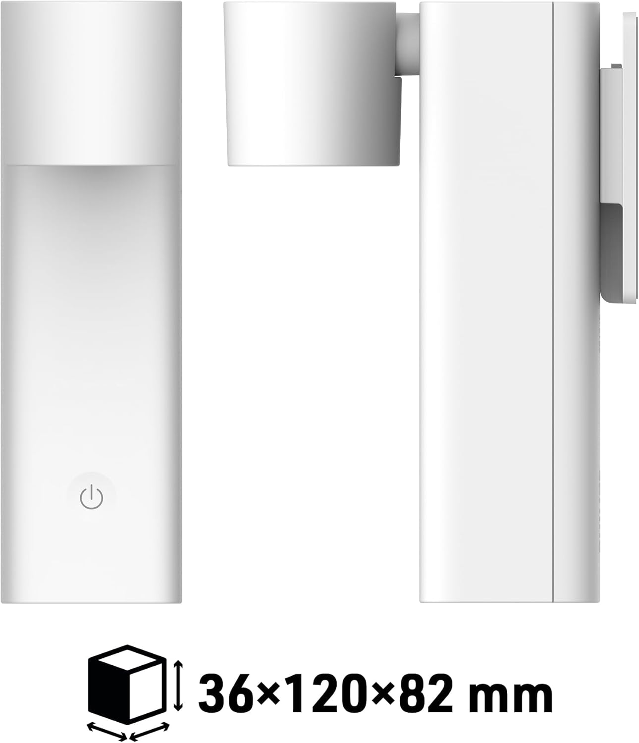 Electraline 58059 30 Lumens 3000K Adjustable LED Wall Spotlight Rechargeable with USB-C Cable (Included) 1200Mah White image number 1