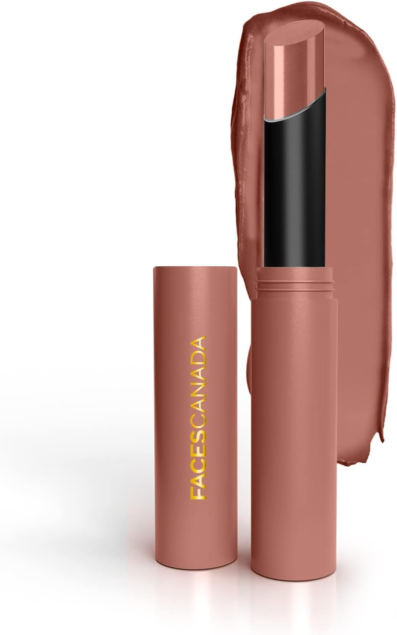 FACES CANADA Long Stay 3-In-1 Matte Lipstick - Camouflage Mauve 07, 2G | 8HR Longstay | Transfer Proof | Moisturizing | Chamomile & Shea Butter | Primer-Infused | Lightweight | Intense Color Payoff image number 4