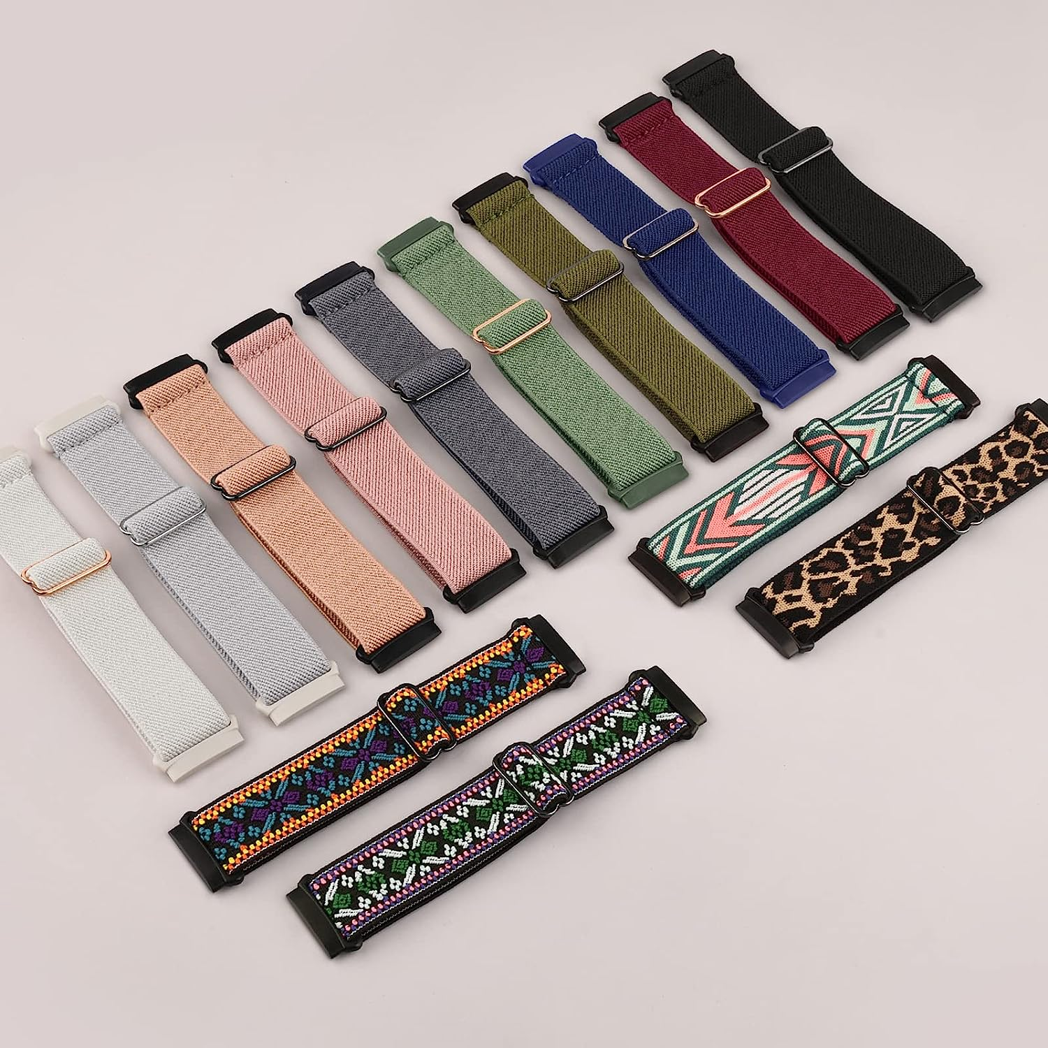 Elastic Solo Loop for Fitbit Versa 4 Band & Sense 2 Band Women/Men, Soft Stretchy Loop Adjustable Sport Replacement Wristbands for Fitbit Sense/Sense 2/Versa 3/4 image number 3