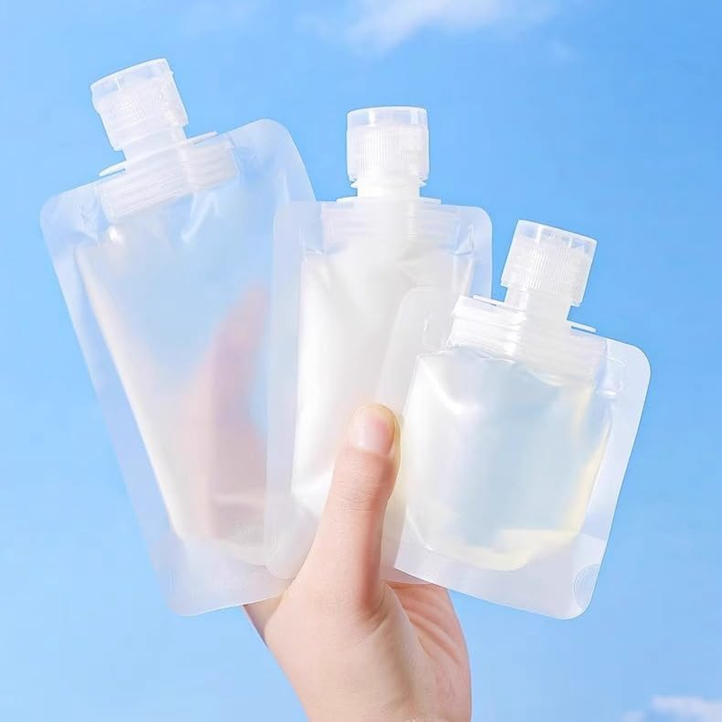 Clear Portable Squeezable Leakproof Refillable Travel Cosmetic Lotion Bags & Small Water Bottle Jars for Toiletries(10Pcs, 50Ml) image number 4