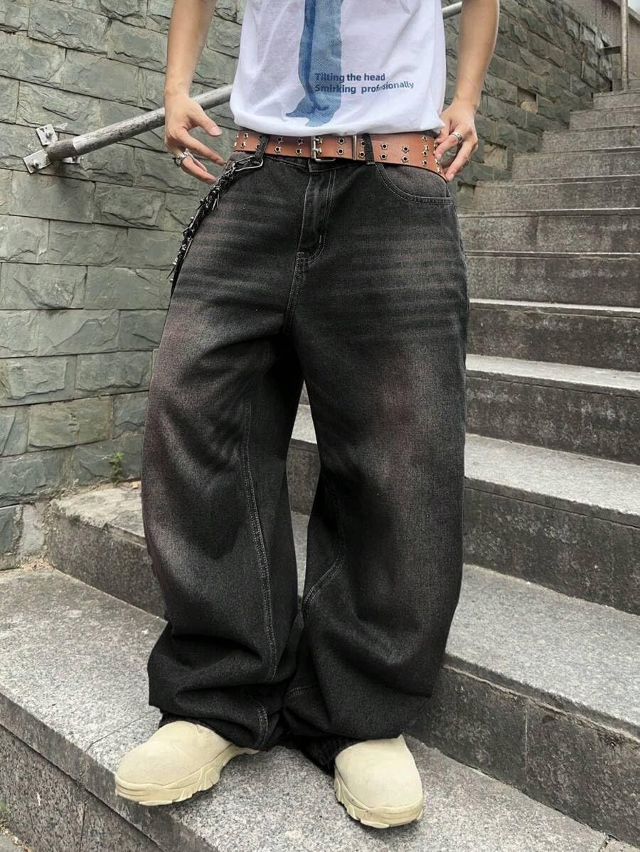 Boy Skinny Jeans Fit Ripped Destroyed Distressed Stretch Slim Jeans Pants