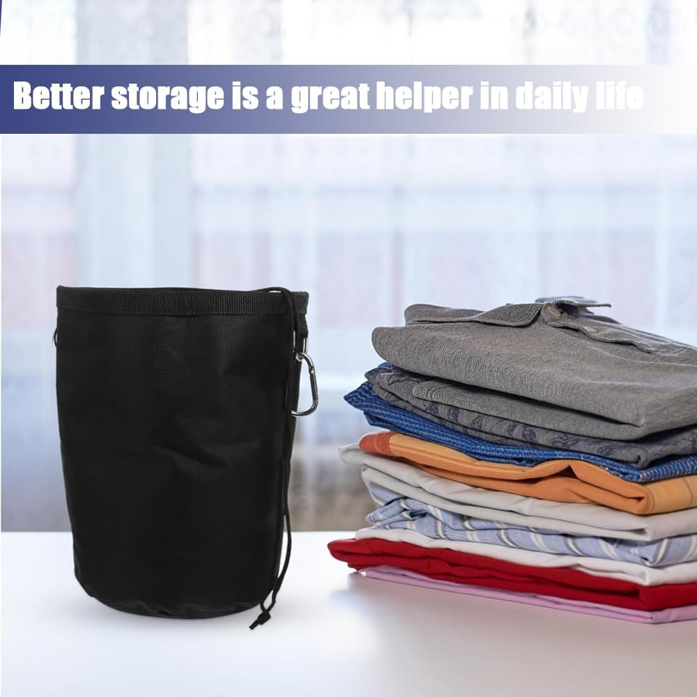 Drawstring Closure Clothes Peg Bag, Durable 600D Oxford Cloth Waterproof Clothes Peg Bag, 1Pc Peg Storage Bag Clothespin Drawstring Bag,Hanger Clip Bag Waterproof. image number 5